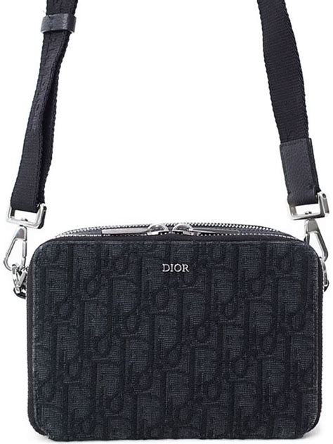 black dior shoulder bag|dior pouch with shoulder strap.